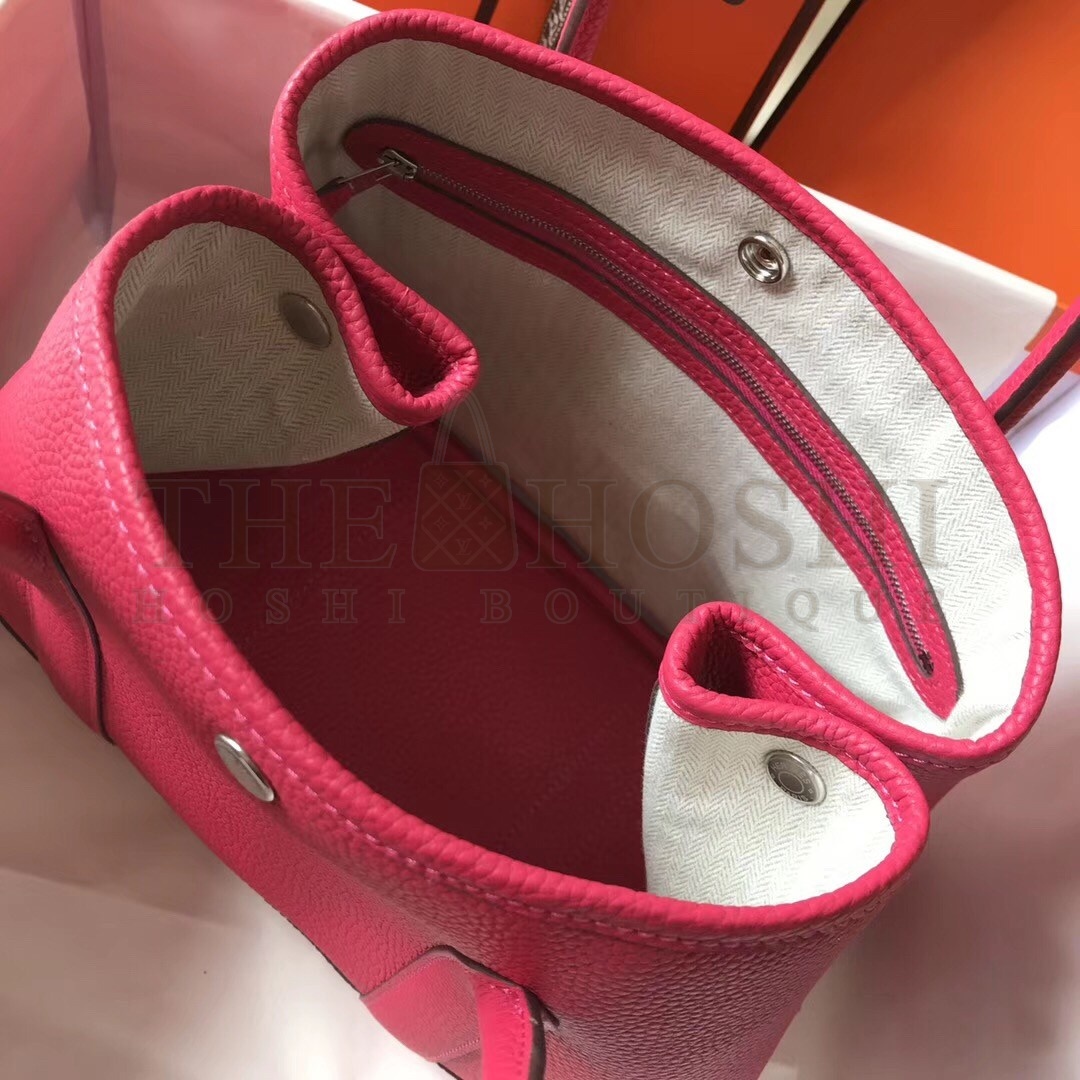 H**me5 Garden Party 36 Bag In Rose Tyrien Clemence Leather Master Quality
