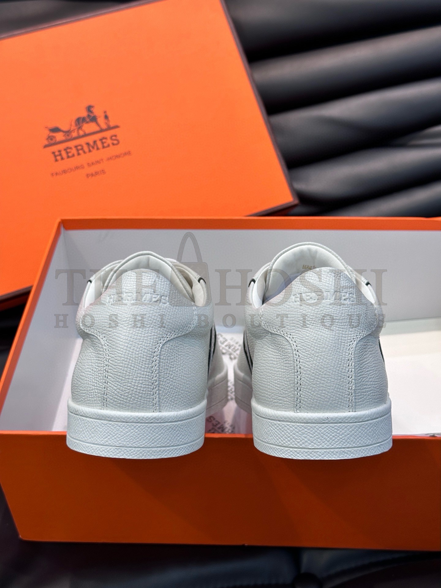 H**me5 Boomerang Sneakers In White Epsom Calfskin Master Quality
