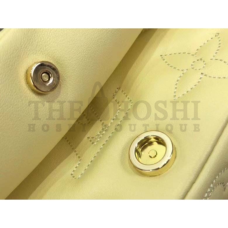 L0vis Vvtt0n LV Women Wallet On Strap Banane Yellow Monogram Embroidered Leather Master Quality