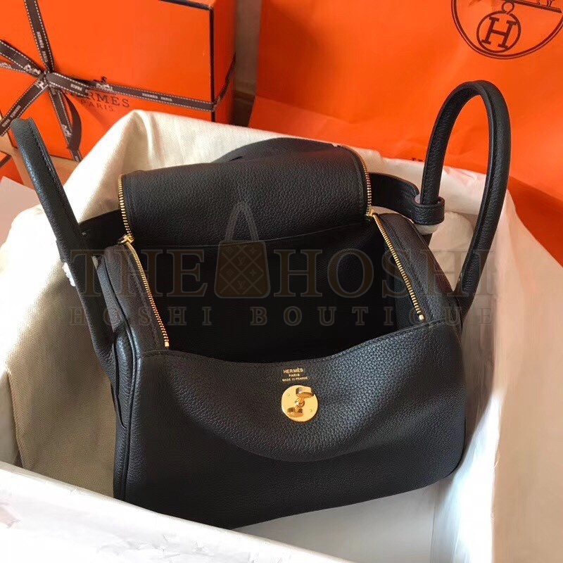 H**me5 Black Lindy 30cm Clemence Handmade Bag Master Quality