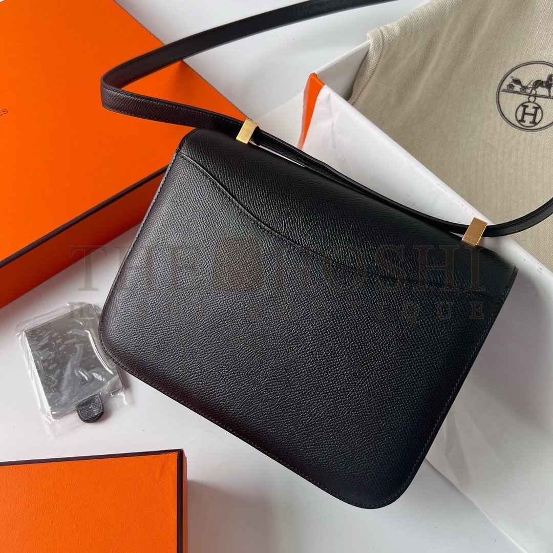 H**me5 Constance 1-24 Mirror Bag In Black Epsom Calfskin Master Quality