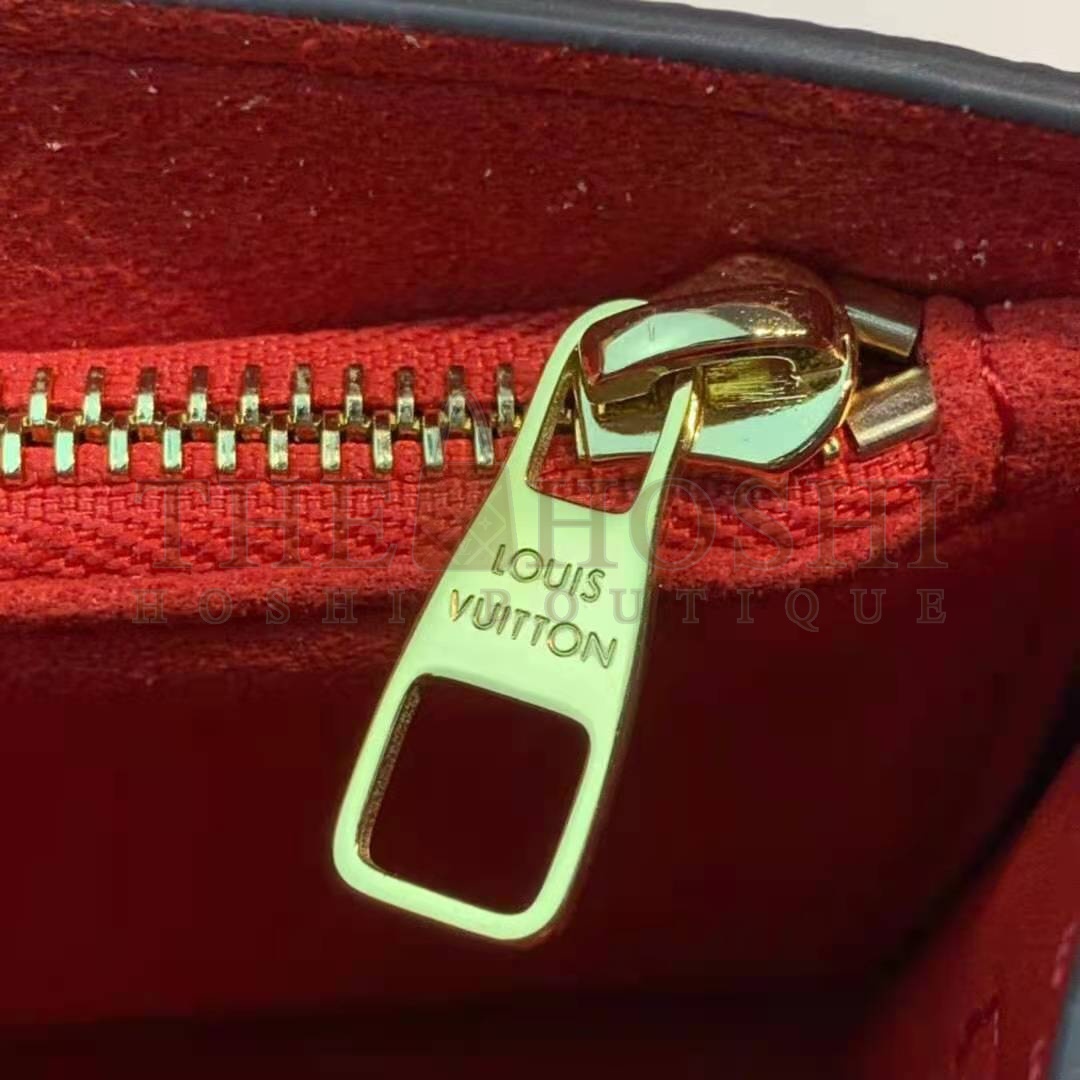 L0vis Vvtt0n LV Women Croisette Chain Wallet Scarlet Red Damier Ebene Coated Canvas Master Quality