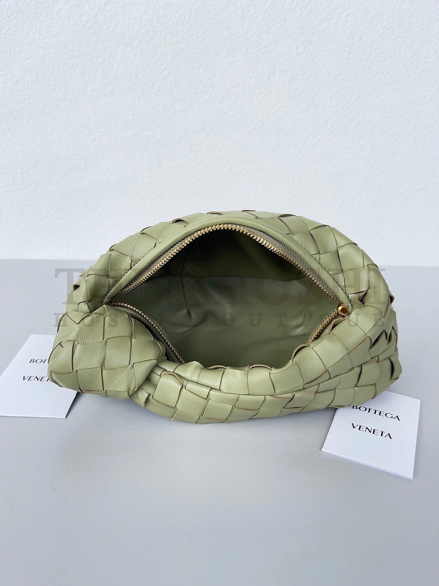 B0tt*ga Ven*ta BV Jodie Mini Bag In Travertine Intrecciato Lambskin Master Quality