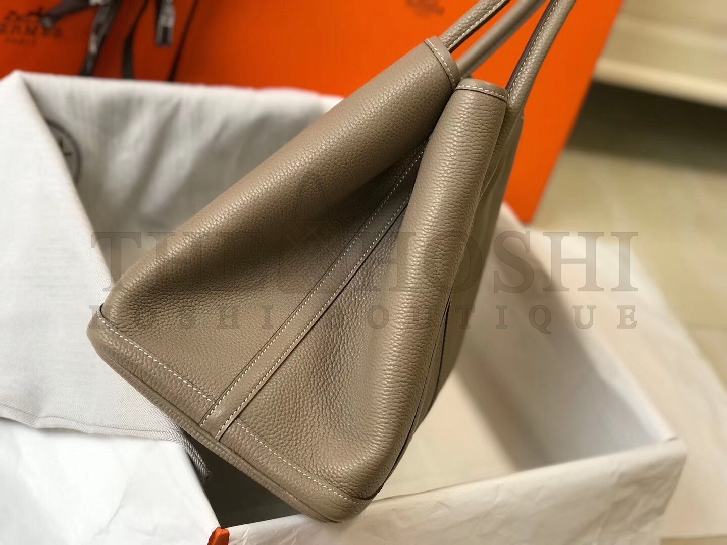 H**me5 Garden Party 36 Bag In Grey Clemence Leather Master Quality