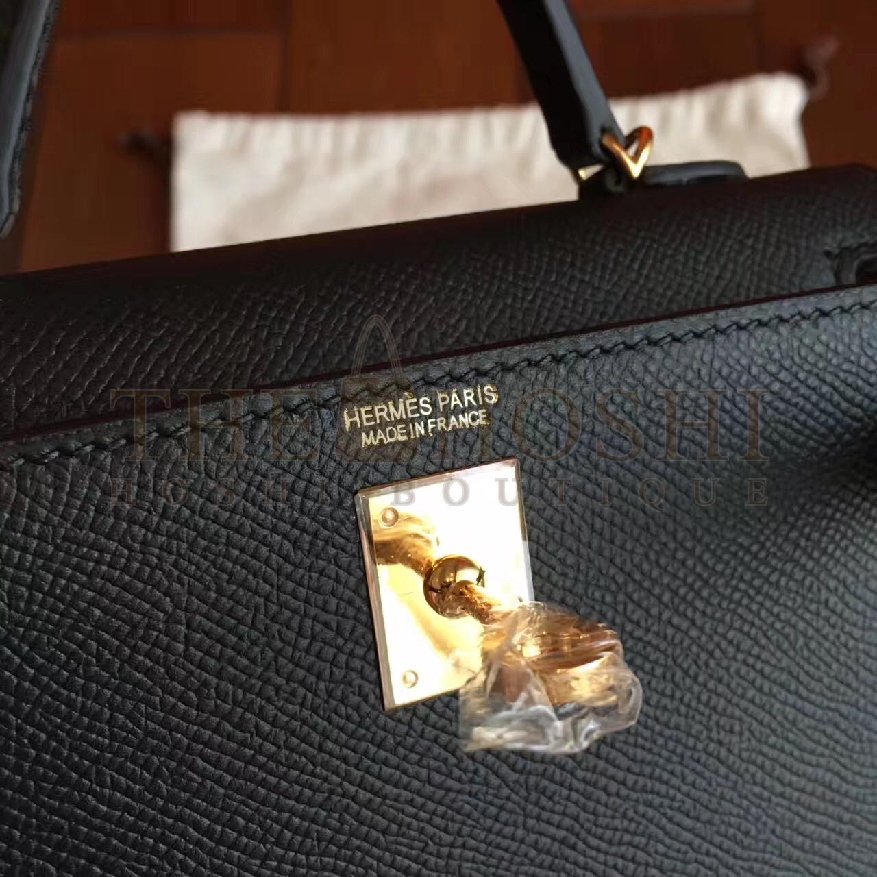 H**me5 Black Epsom Kelly Mini II Handmade Bag Master Quality