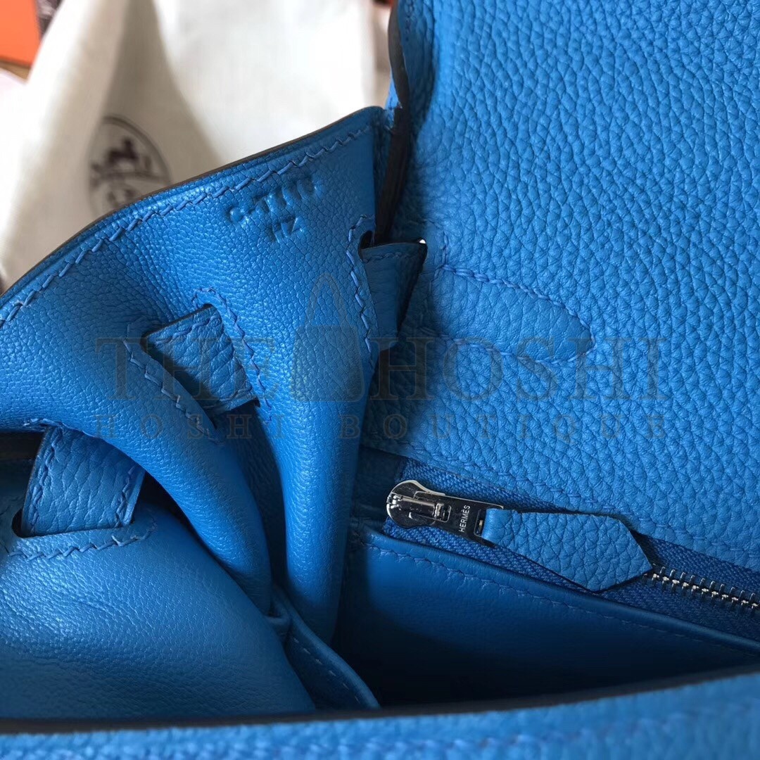 H**me5 Blue Zanzibar Clemence Kelly 28cm Handmade Bag Master Quality