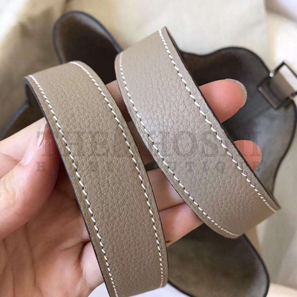 H**me5 Tourterelle Picotin Lock PM 18cm Handmade Bag Master Quality