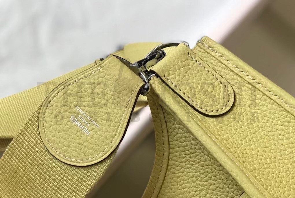 H**me5 Evelyne III 29 Bag In Jaune Poussin Clemence Leather Master Quality