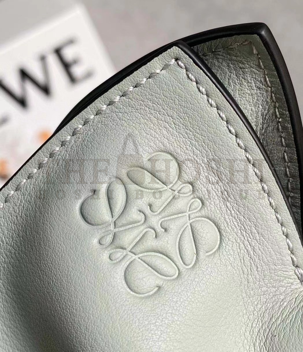 L0ew* Flamenco Mini Clutch In Ash Grey Nappa Leather Master Quality