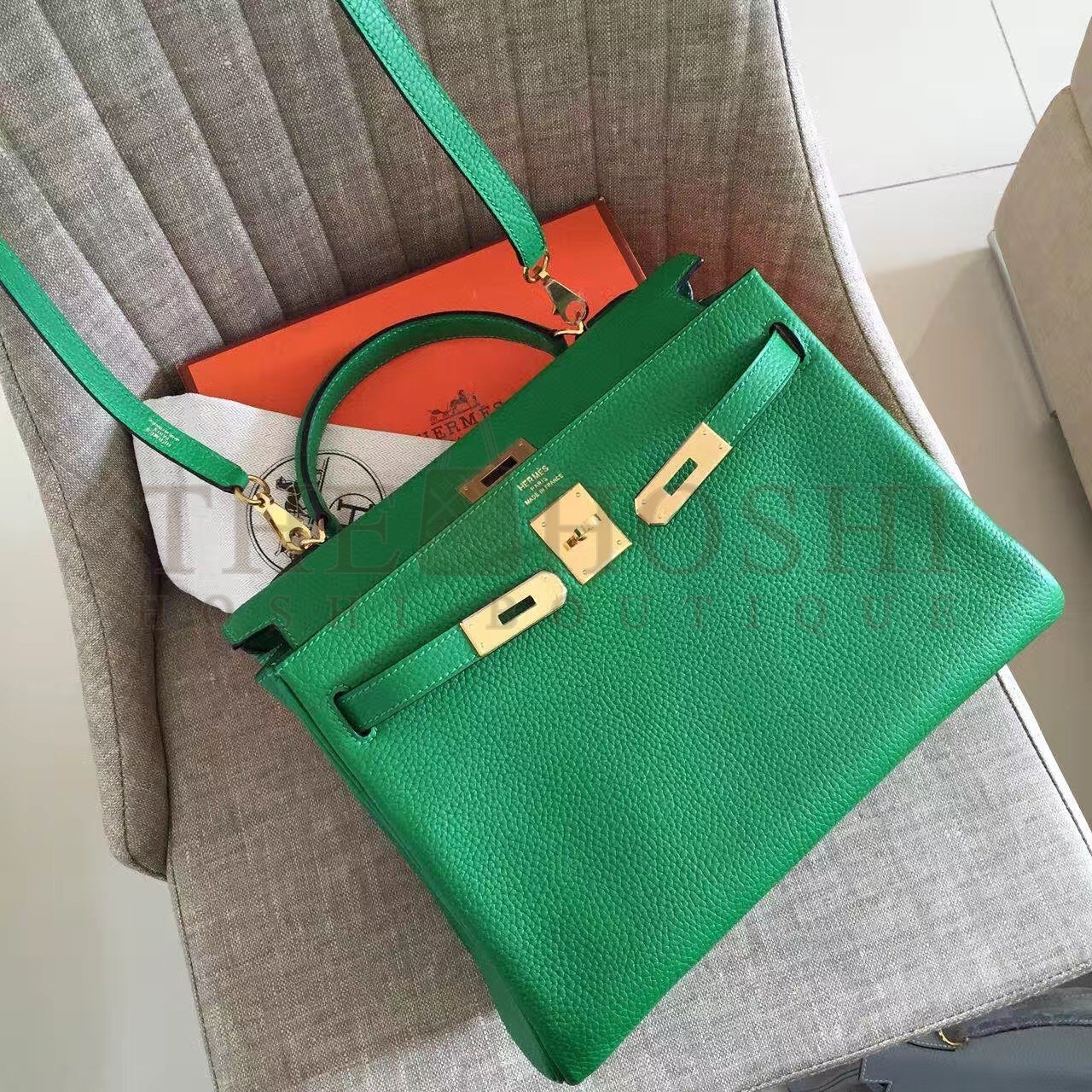 H**me5 Bamboo Clemence Kelly Retourne 32cm Handmade Bag Master Quality