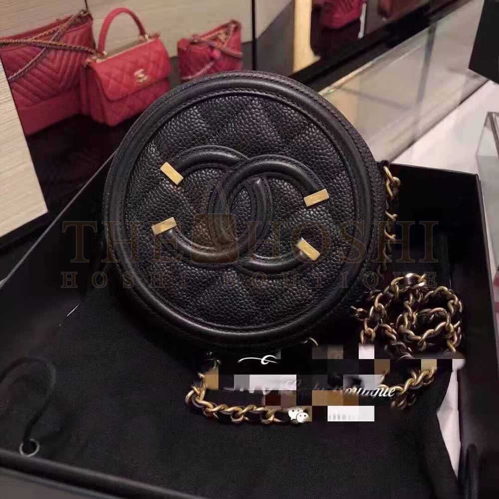 Ch**el Women Ch**el 19 Clutch with Chain Lambskin Gold Silver-Tone and Ruthenium Black Master Quality