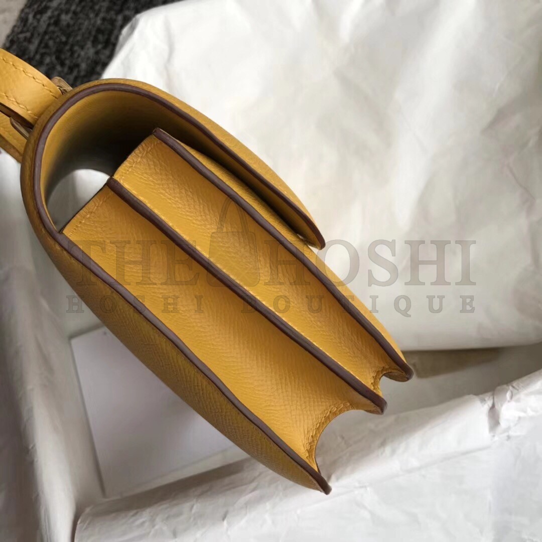 H**me5 Mini Constance 18cm Jaune Epsom Bag Master Quality