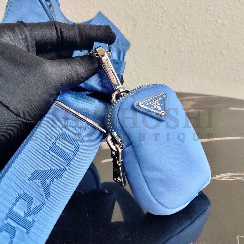 Pra*a Periwinkle Blue Nylon Re-Edition 2005 Shoulder Bag Master Quality