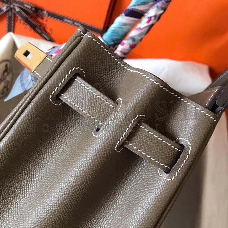 H**me5 Taupe Birkin 30cm Epsom Handmade Bag Master Quality