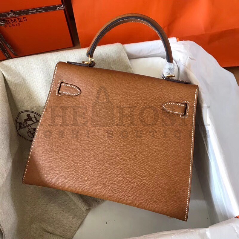 H**me5 Gold Epsom Kelly 28cm Handmade Bag Master Quality