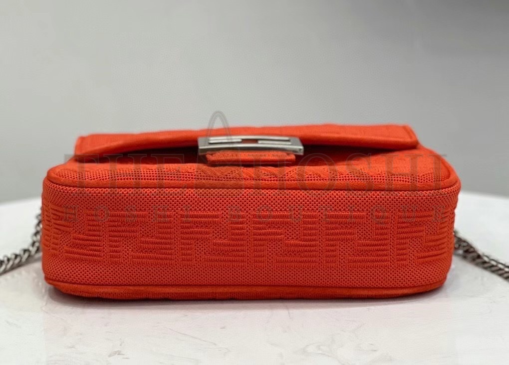 F**di Baguette Chain Midi Bag In Piment FF Fabric Master Quality