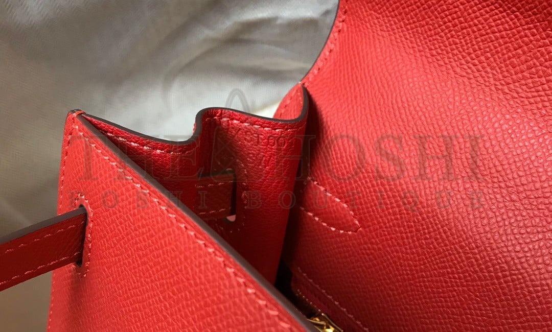 H**me5 Kelly 25cm Sellier Bag in Red Epsom Calfskin GHW Master Quality