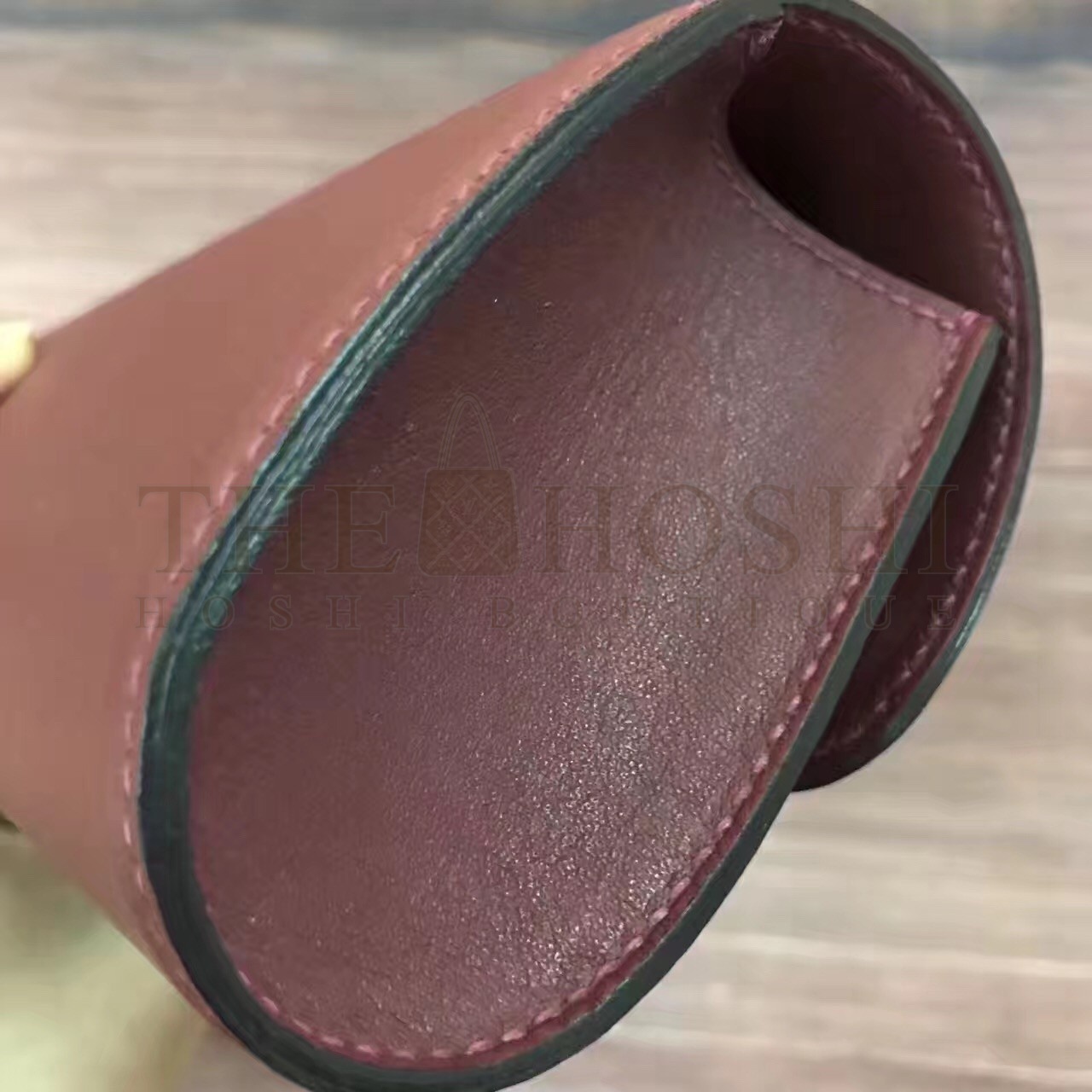 H**me5 Handmade Egee Clutch In Havane Swift Leather Master Quality