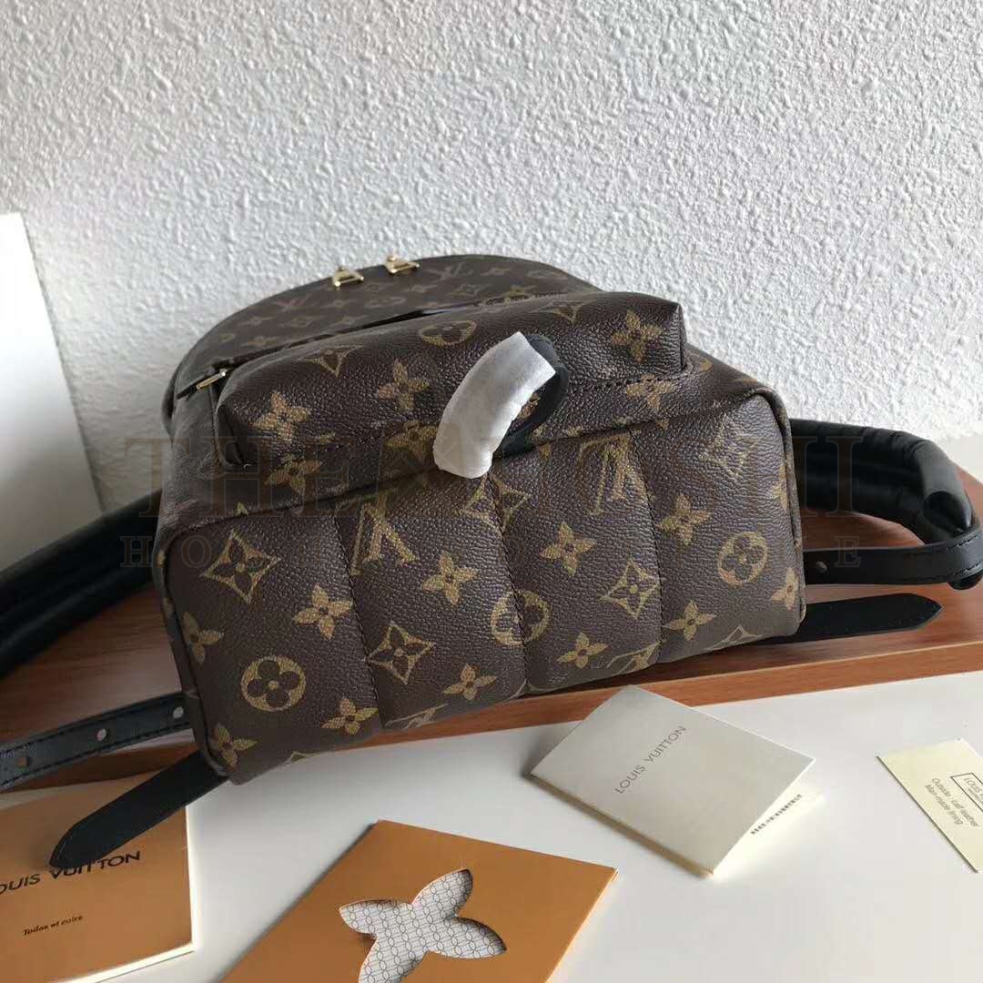 L0vis Vvtt0n LV Unisex Palm Springs PM Backpack in Monogram Coated Canvas-Brown Master Quality