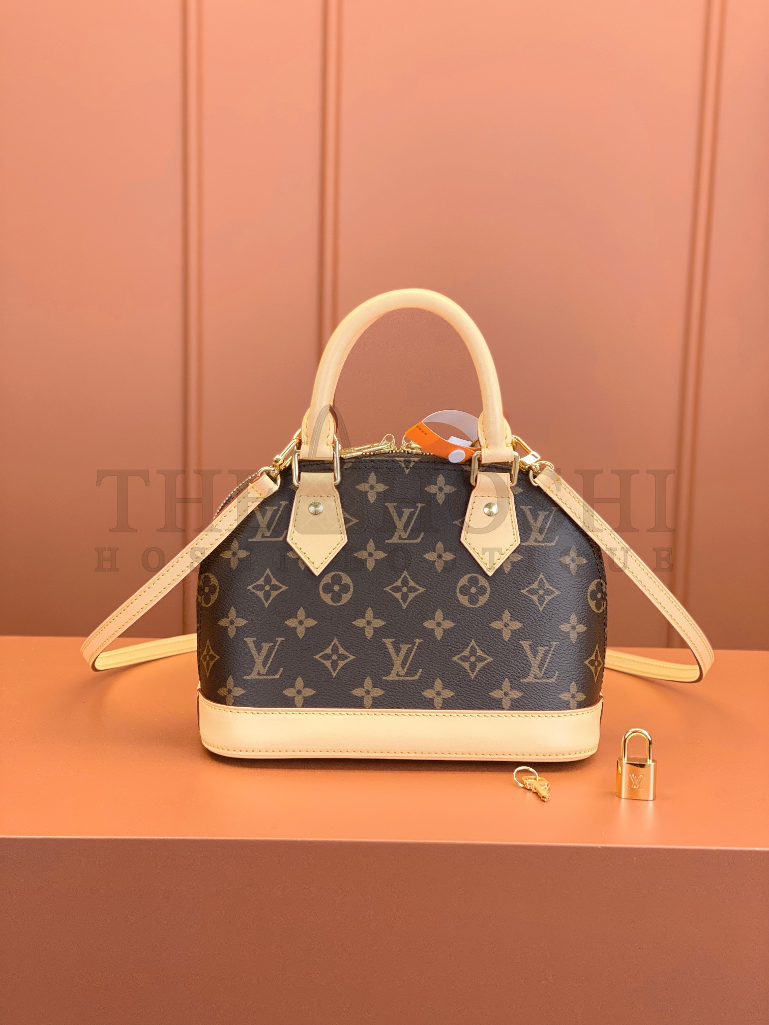 L0vis Vvtt0n LV Women Alma BB Handbag Monogram Coated Canvas Smooth Cowhide M53152 Master Quality