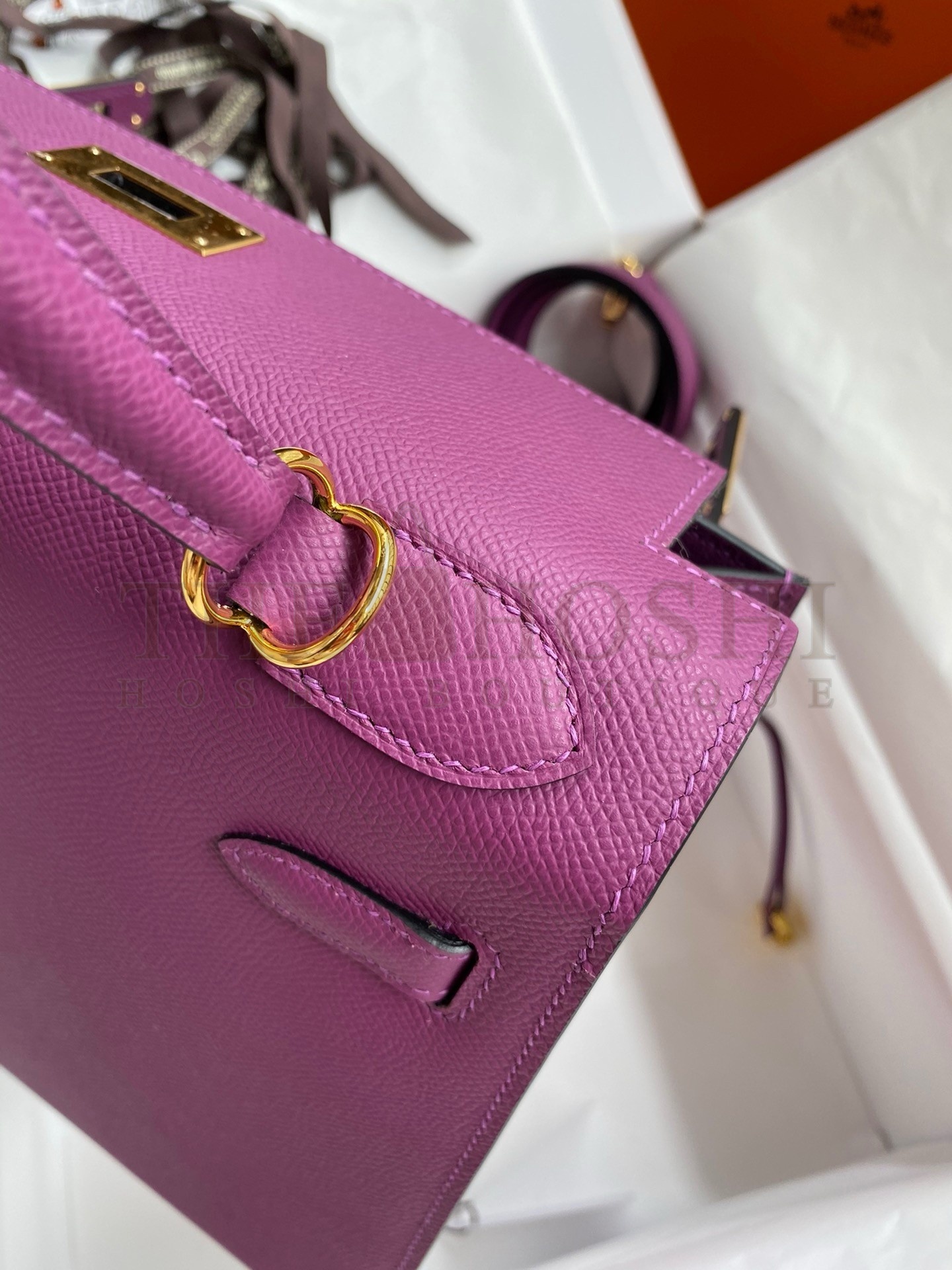 H**me5 Kelly Sellier 32 Handmade Bag in Anemone Epsom Calfskin Master Quality