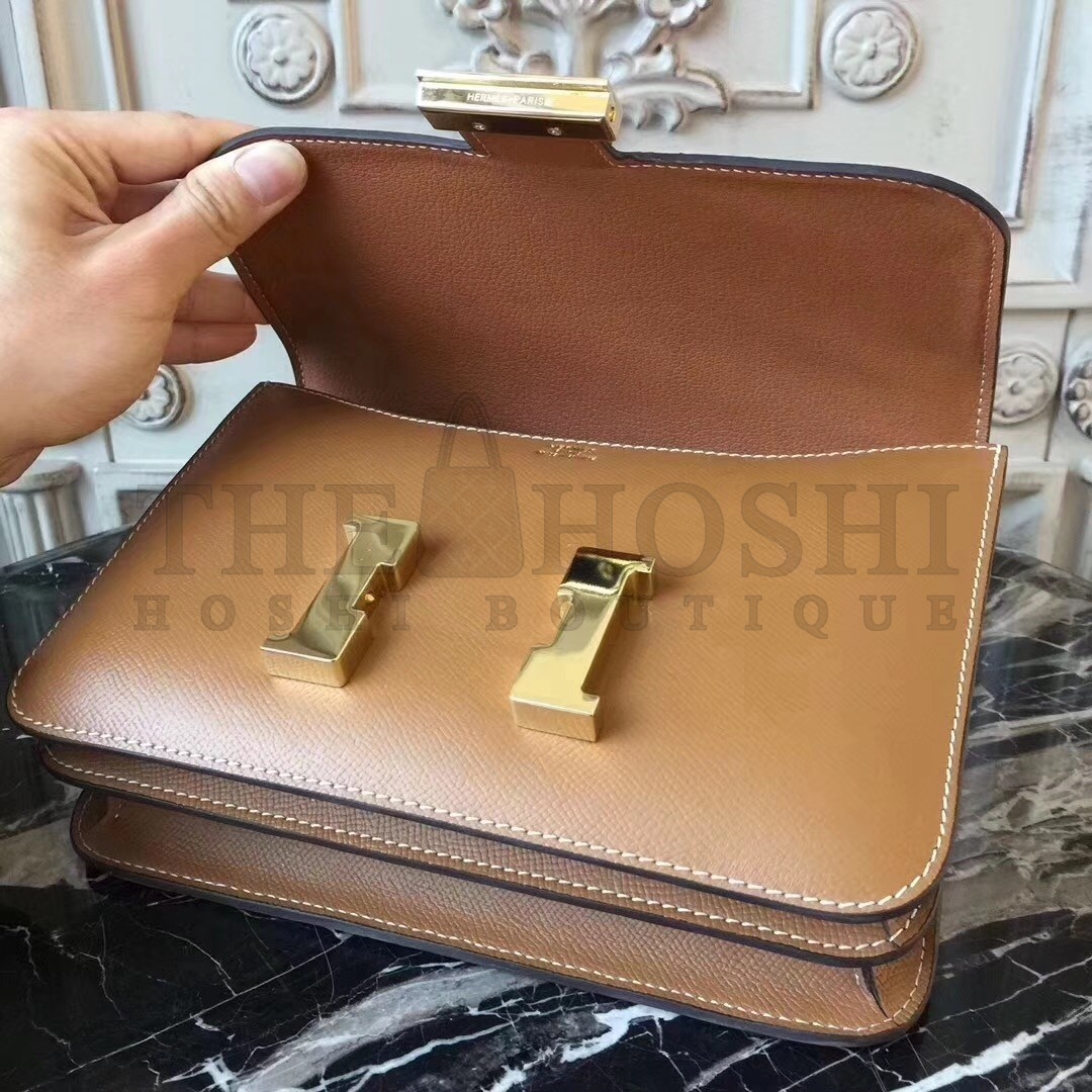 H**me5 Brown Constance MM 24cm Epsom Leather Bag Master Quality
