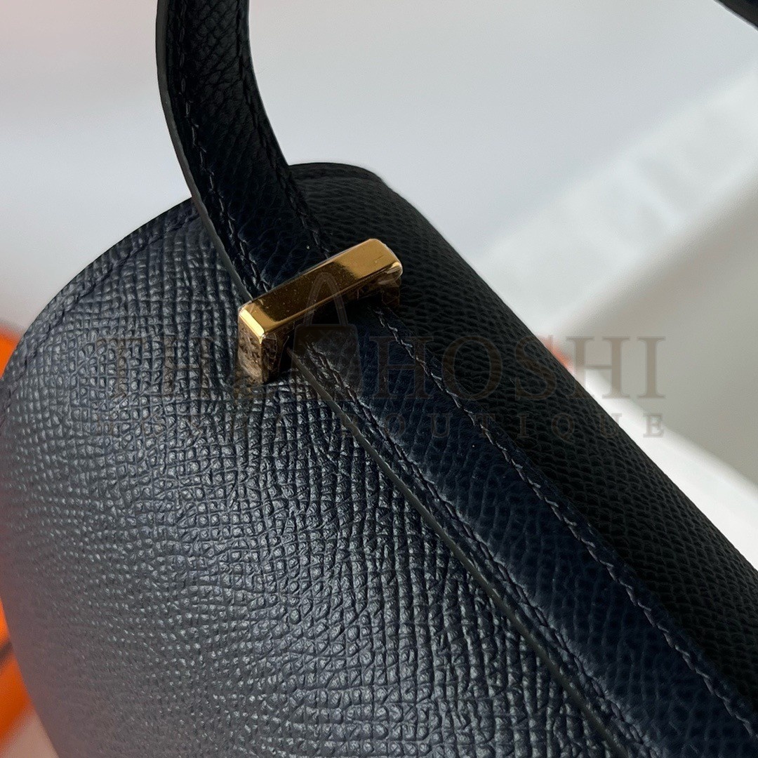 H**me5 Constance Elan Handmade Bag In Black Epsom Calfskin Master Quality