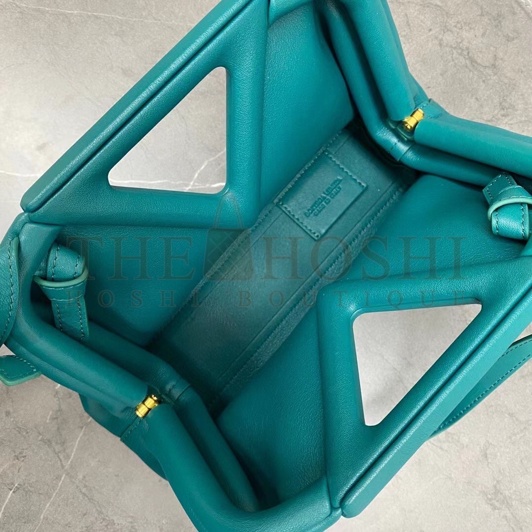 B0tt*ga Ven*ta Small Point Top Handle Bag In Mallard Nappa Leather Master Quality