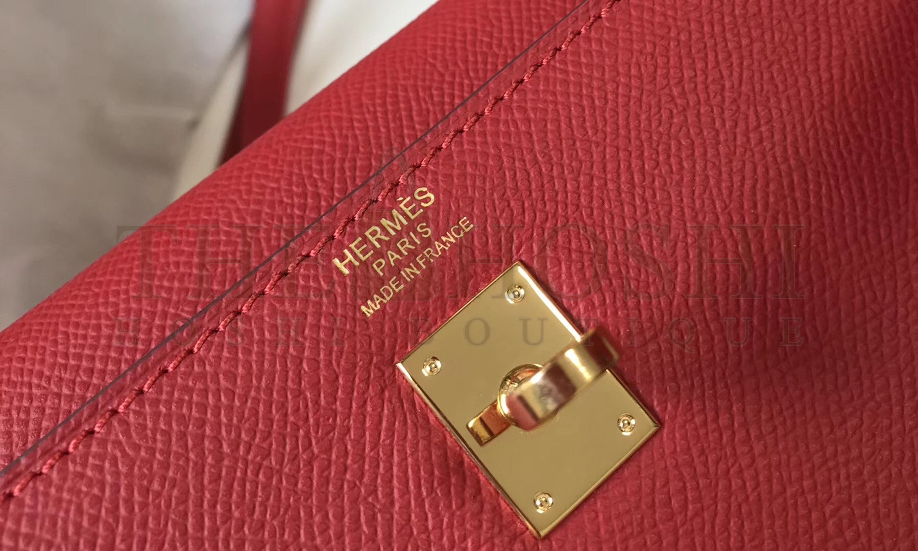 H**me5 Kelly 25cm Sellier Bag In Red Epsom Leather Master Quality