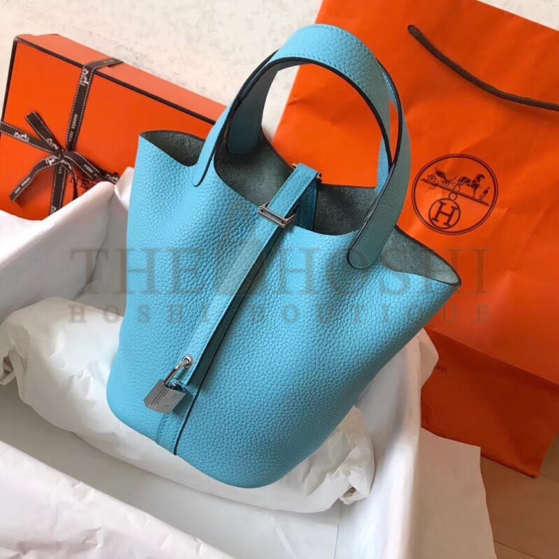 H**me5 Lagon Picotin Lock PM 18cm Handmade Bag Master Quality