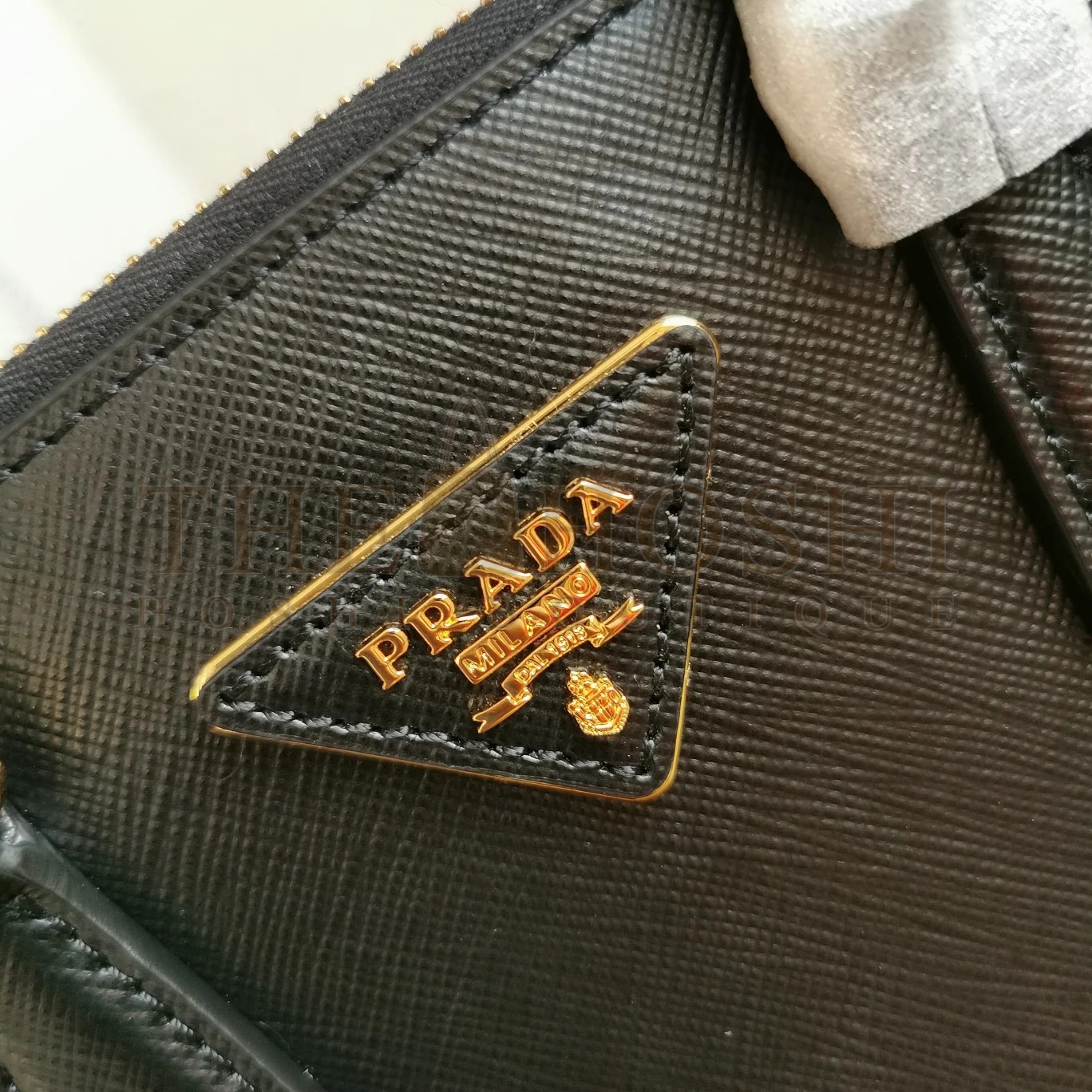 Pra*a Mini Galleria Bag In Black Saffiano Leather Master Quality