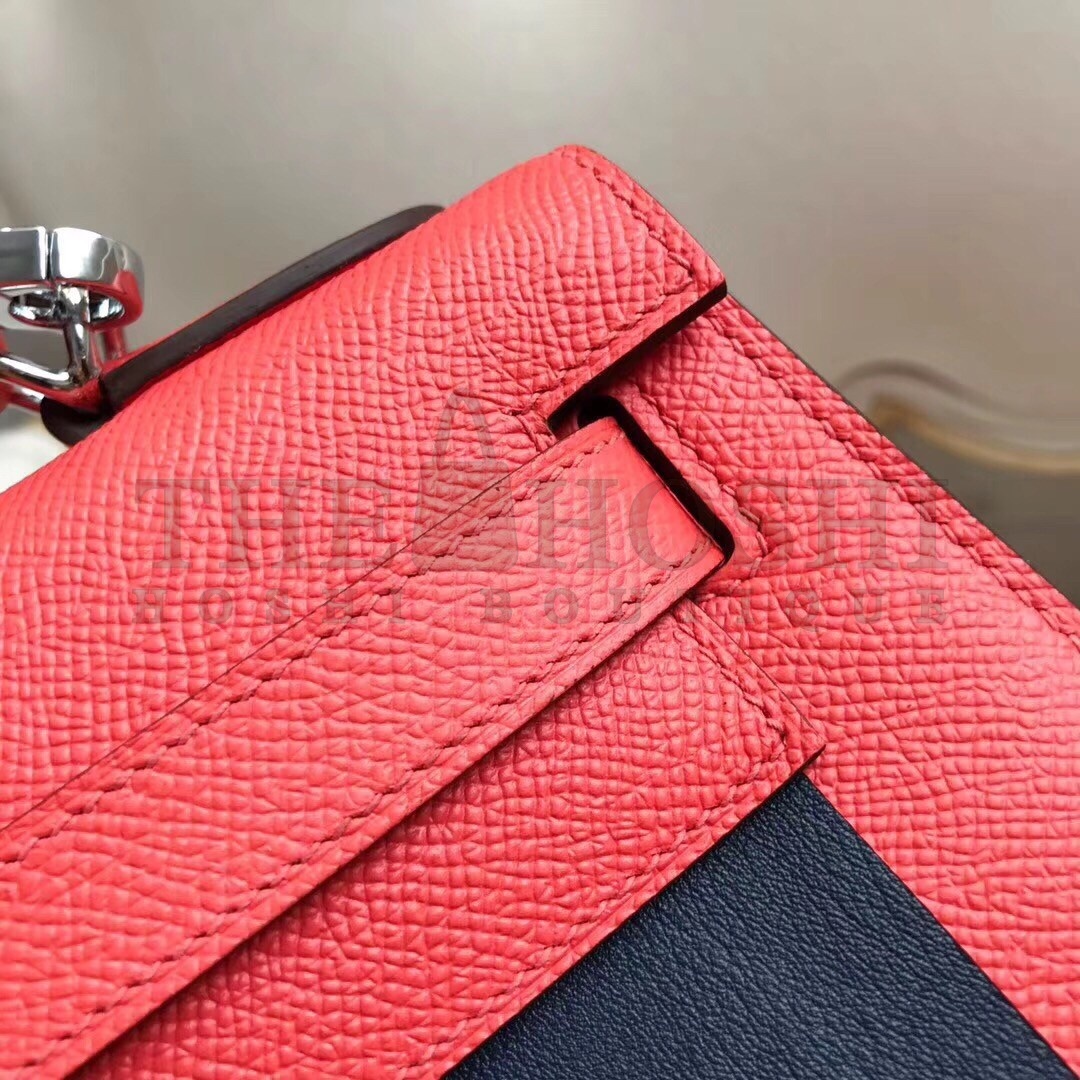 H**me5 Multicolor Stripes Kelly 28cm Red Bag Master Quality
