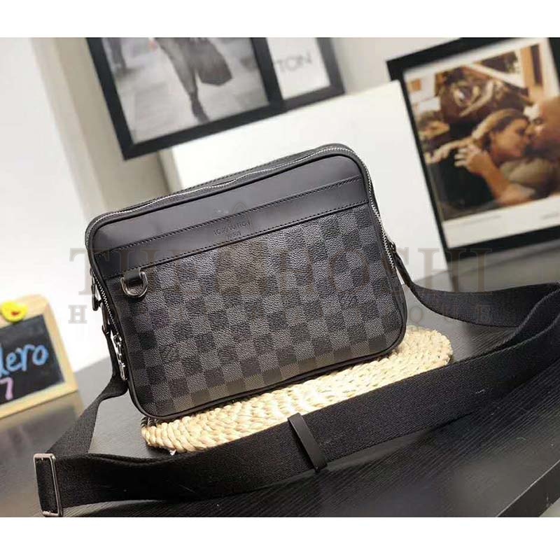 L0vis Vvtt0n LV Men Trocadero Messenger Bag Damier Graphite Canvas Master Quality