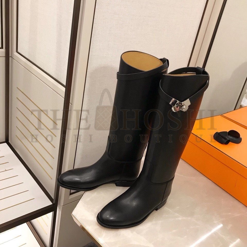 H**me5 Jumping Boots In Black Calfskin Master Quality