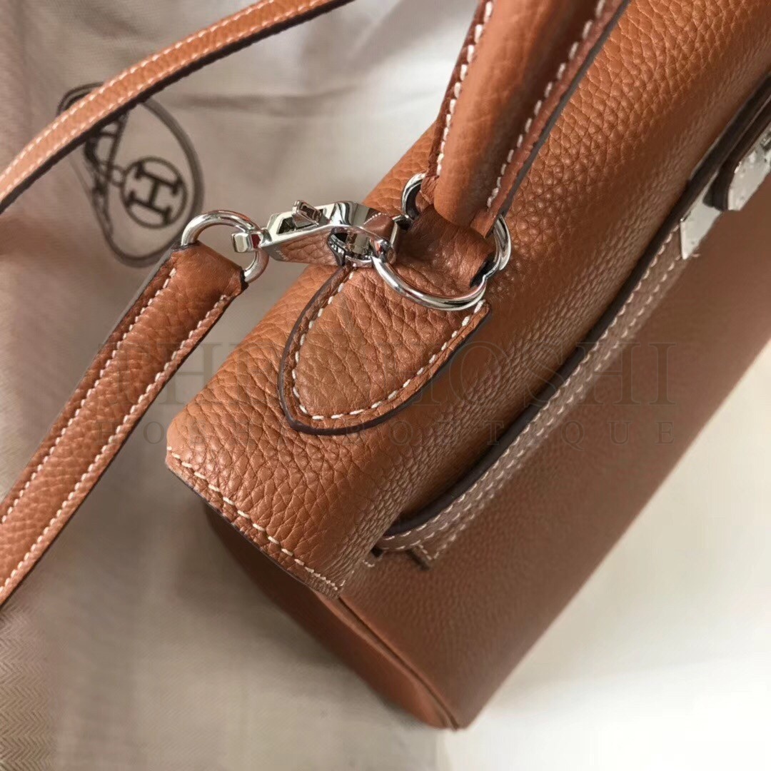 H**me5 Brown Clemence Kelly 32cm Retourne Bag Master Quality