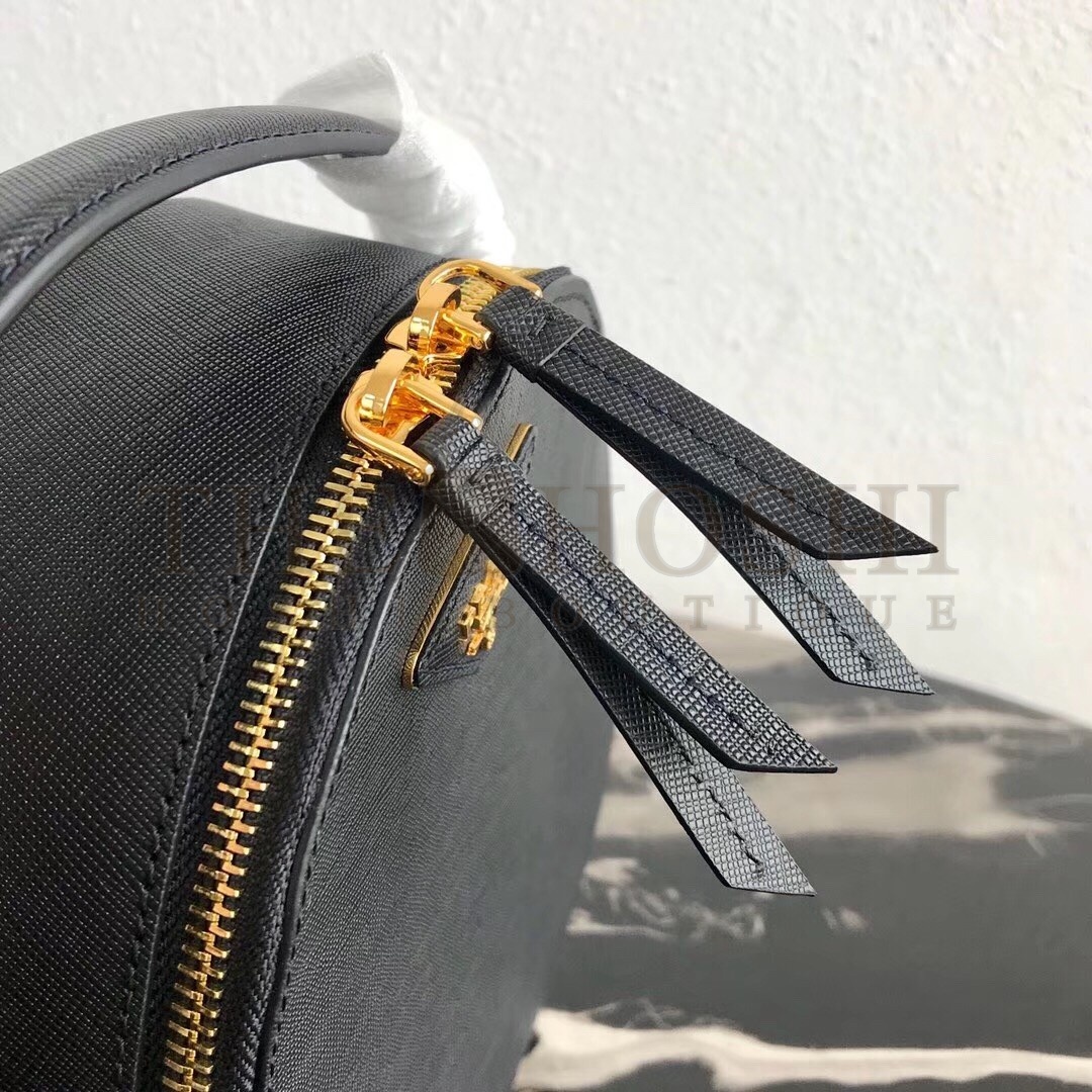 Pra*a Odette Backpack In Black Saffiano Leather Master Quality