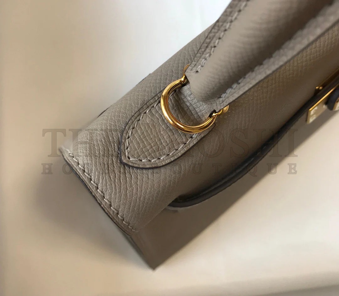 H**me5 Kelly 28cm Sellier Bag in Gris Asphalt Epsom Calfskin GHW Master Quality