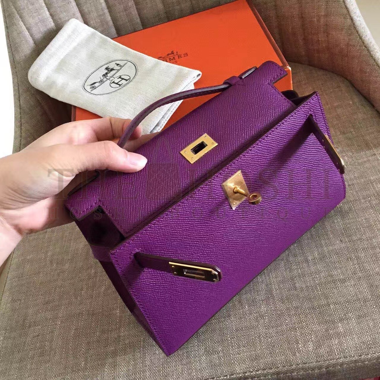 H**me5 Anemone Kelly Pochette Epsom Handmade Bag Master Quality