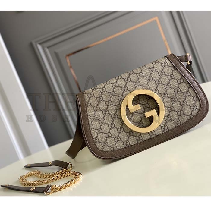 Gvc*1 Women GG Blondie Mini Shoulder Bag Beige Ebony GG Svp*me Canvas Master Quality