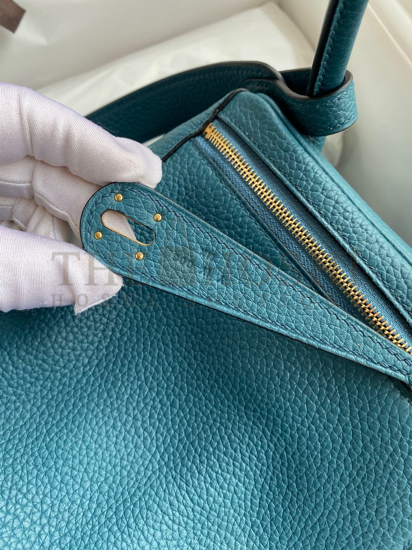 H**me5 Lindy 26 Handmade Bag In Vert Bosphore Clemence Leather Master Quality