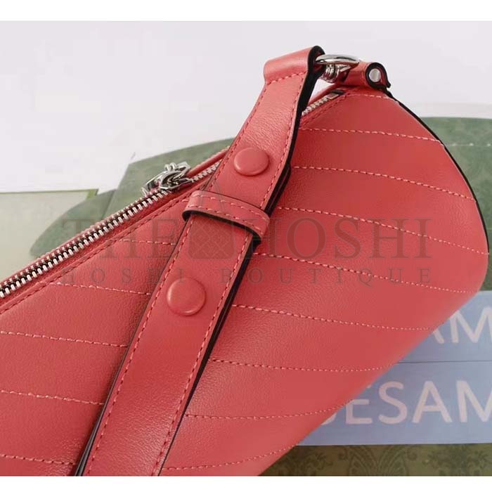 Gvc*1 Women GG Blondie Mini Shoulder Bag Round Interlocking G Pink Leather Master Quality