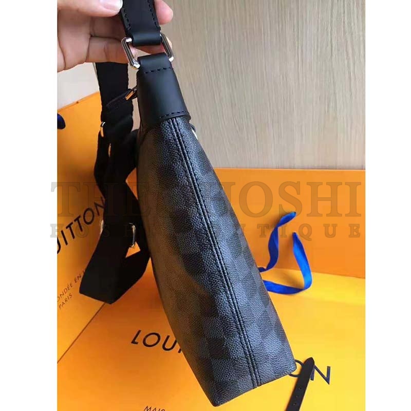 L0vis Vvtt0n LV Men Mick PM Bag in Damier Graphite Canvas-Grey Master Quality