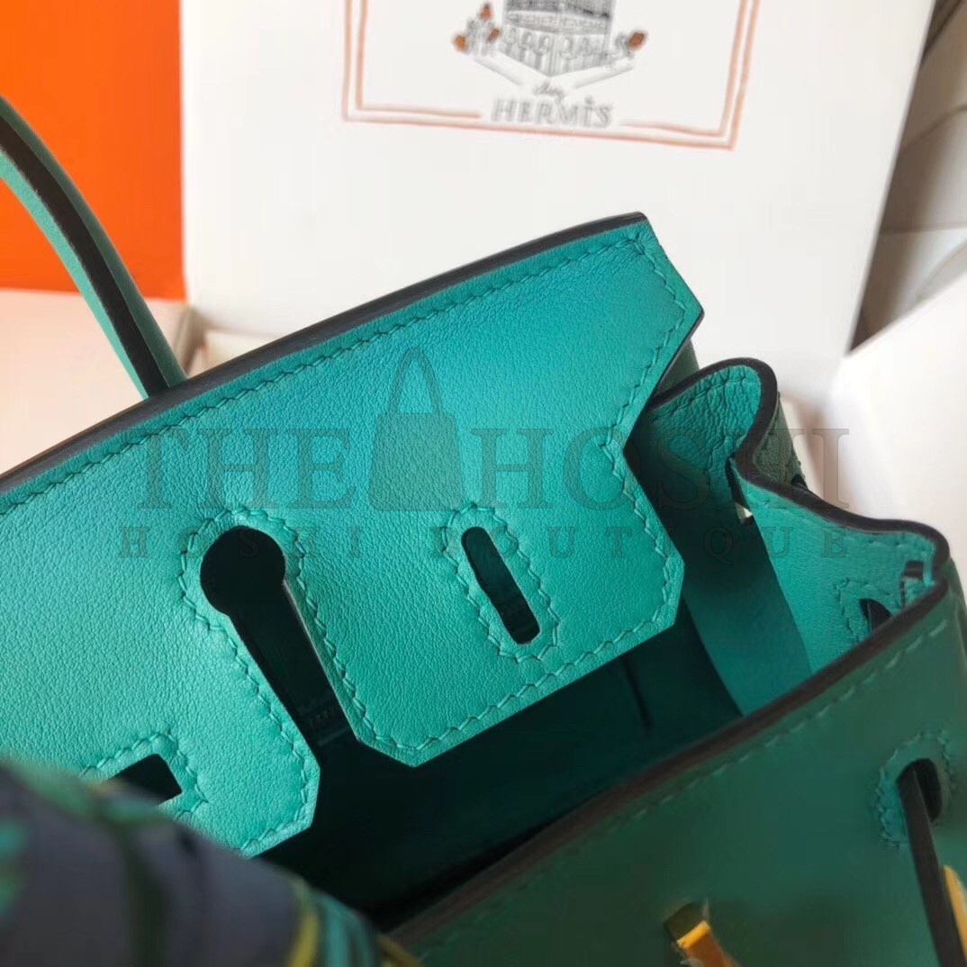 H**me5 Malachite Birkin 25cm Swift Handmade Bag Master Quality