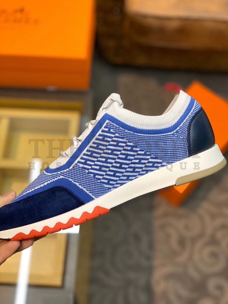 H**me5 Blue Addict Sneakers In Bicolor Knit Master Quality