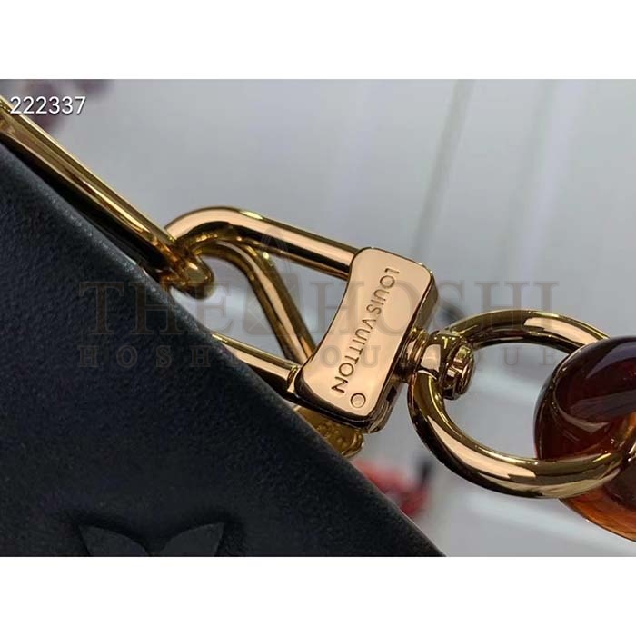 L0vis Vvtt0n LV Women Coussin PM Handbag Black Calfskin Cowhide Leather Master Quality
