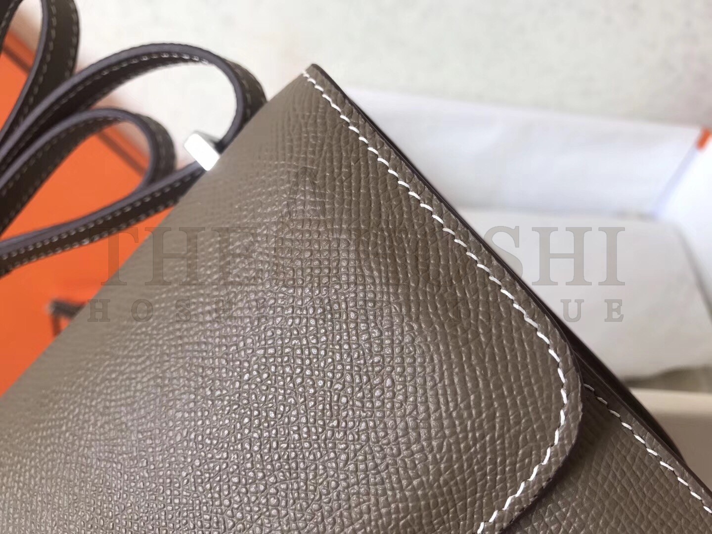 H**me5 Etoupe Epsom Constance Elan 25cm Bag Master Quality