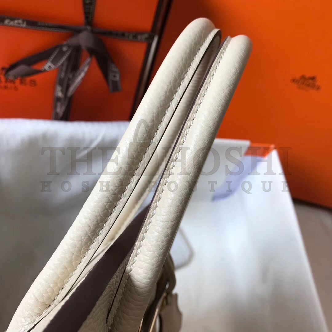 H**me5 Birkin 35 Bag in Beton Clemence Leather with GHW Master Quality