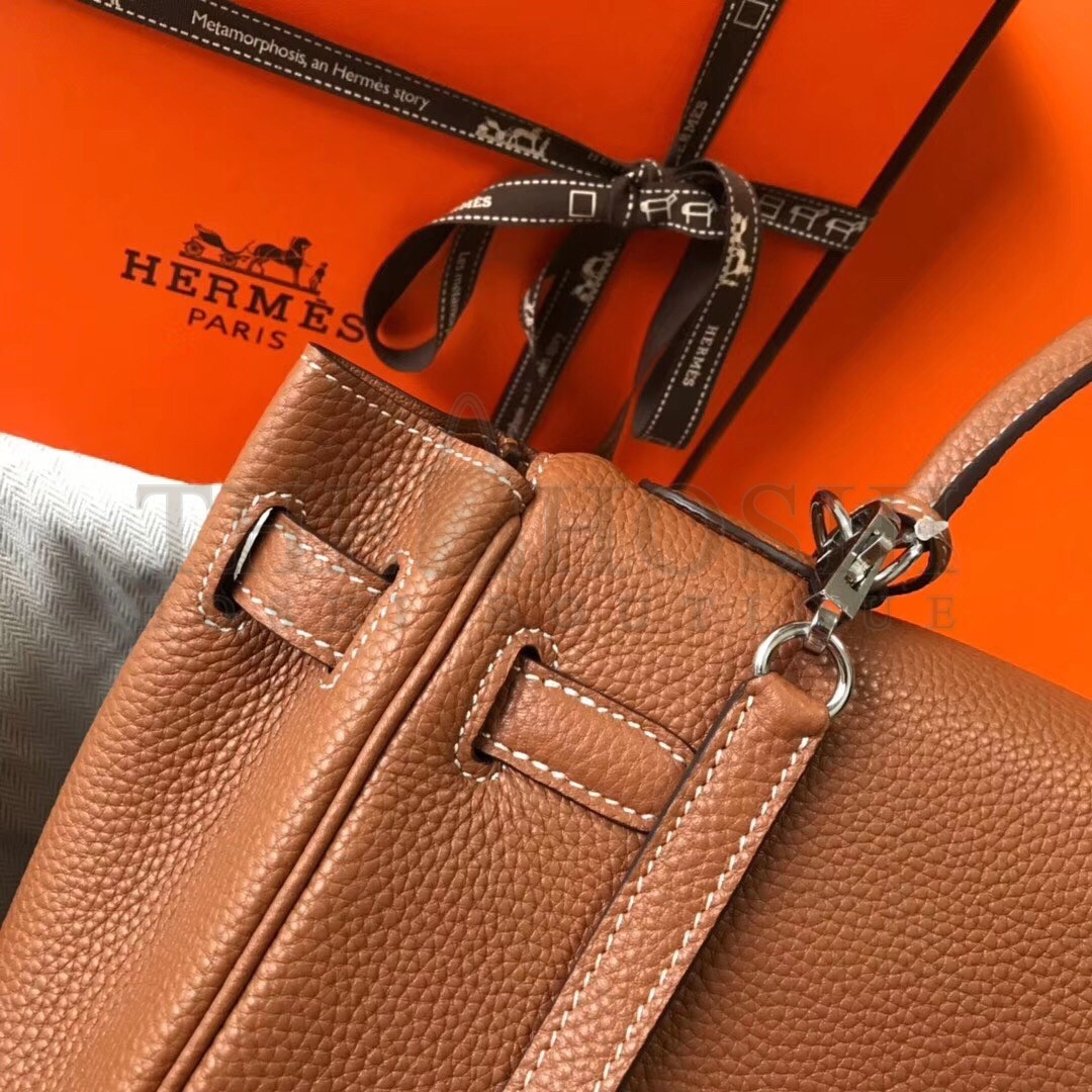 H**me5 Brown Clemence Kelly 32cm Retourne Bag Master Quality