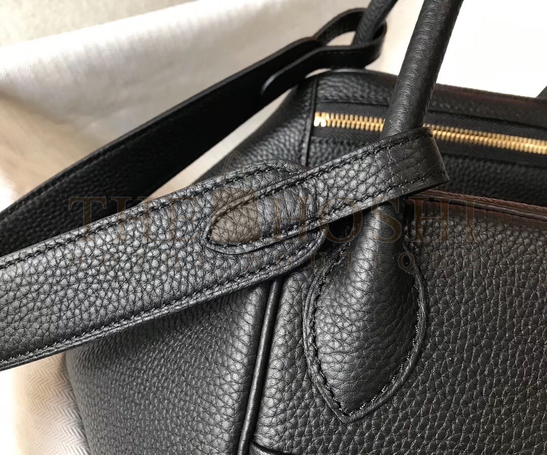 H**me5 Lindy 30cm Bag In Black Clemence Leather Master Quality