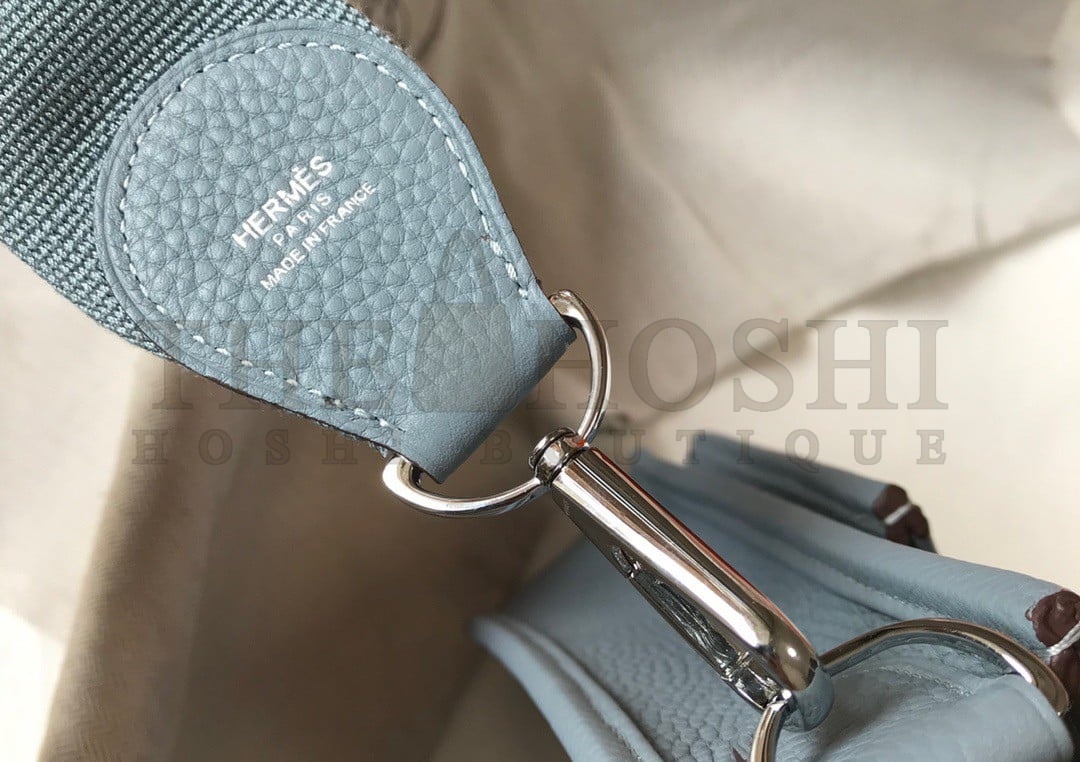 H**me5 Evelyne III 29 Bag In Blue Lin Clemence Leather Master Quality